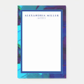 Modern Abstract Blauwe Turquoise & Paars Post-it® Notes (Voorkant)