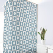 Modern Abstract Blauwgroen en wit Douchegordijn
