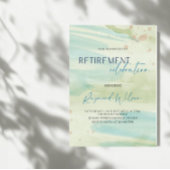 Modern Abstract Blob Retirement Party Kaart