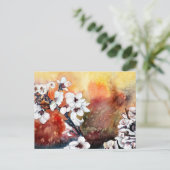 modern abstract bloemenaziatisch - oosterse kunsts briefkaart (Staand voorkant)