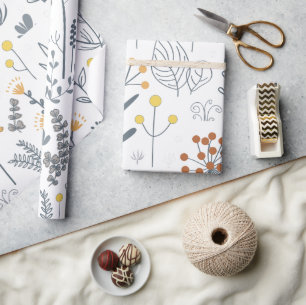 Modern Abstract bloemig naadloos patroon Cadeaupapier