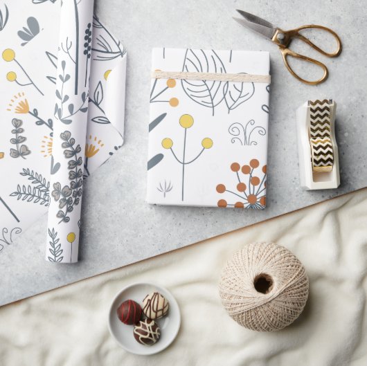 Modern Abstract bloemig naadloos patroon Cadeaupapier (Crafts)