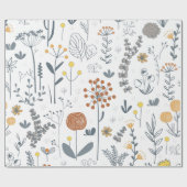 Modern Abstract bloemig naadloos patroon Cadeaupapier (Vlak)