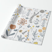 Modern Abstract bloemig naadloos patroon Cadeaupapier (Uitgerold)