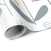 Modern Abstract bloemig naadloos patroon Cadeaupapier (Rol Hoek)