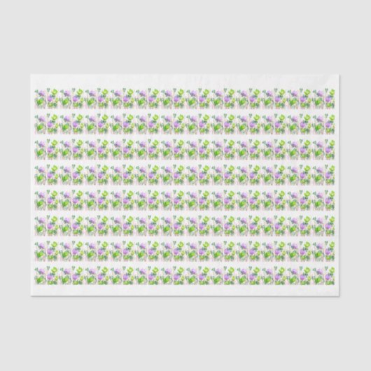 Modern abstract bloemmotief botanisch tissuepapier (Voorkant)