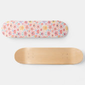 Modern Abstract Bloemmotief Persoonlijk Skateboard (Horizontaal)