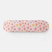Modern Abstract Bloemmotief Persoonlijk Skateboard (Horizontaal)