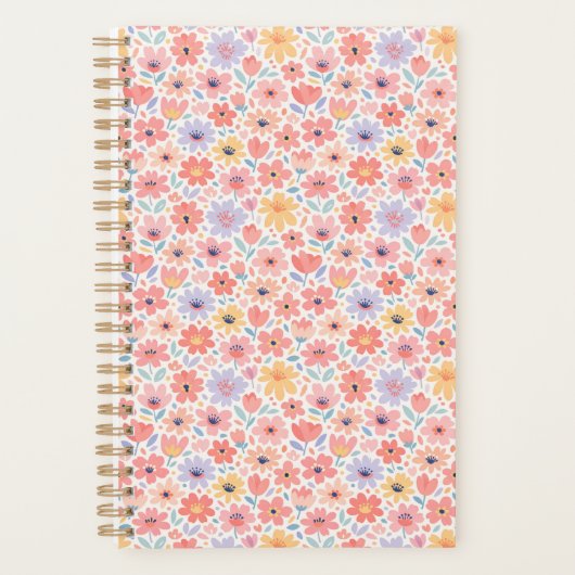 Modern Abstract Bloemmotief Planner (Voorkant)