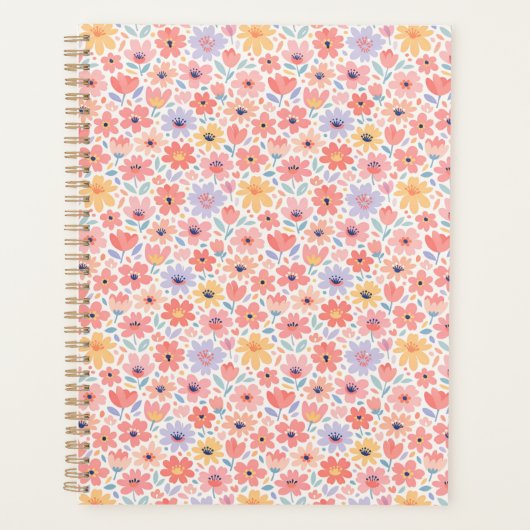 Modern Abstract Bloemmotief Planner (Voorkant)
