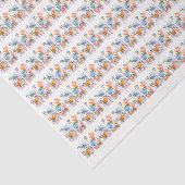 Modern abstract bloemmotief tissuepapier (Detail)