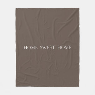 Modern abstract bloempatroon op bruin fleece deken