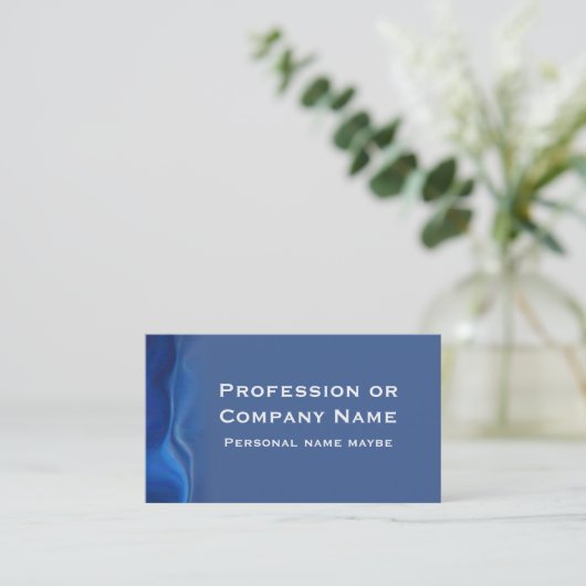 Modern Abstract Blue Border -- Business/Profession Visitekaartje (Staand voorkant)
