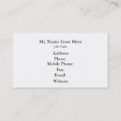 Modern Abstract Blue Border -- Business/Profession Visitekaartje (Achterkant)