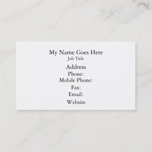 Modern Abstract Blue Border -- Business/Profession Visitekaartje (Achterkant)