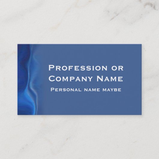 Modern Abstract Blue Border -- Business/Profession Visitekaartje (Voorkant)
