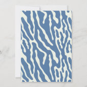 Modern abstract Blue & Cream Pattern graduation Kaart (Achterkant)