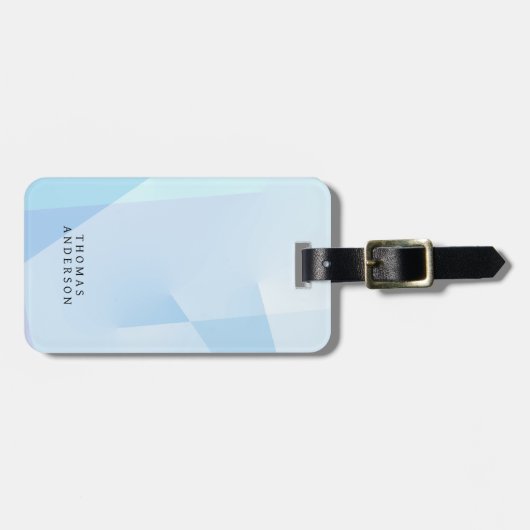 Modern Abstract Blue Geometric Background  Bagagelabel (Voorkant horizontaal)