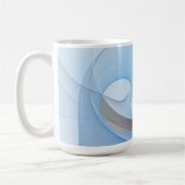 Modern Abstract Blue Gray Fractal Art Graphic Koffiemok (Links)