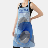 Modern Abstract Blue Gray Fractal Art Graphic Schort (Insitu)