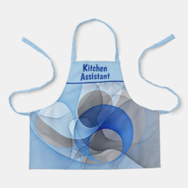 Modern Abstract Blue Gray Fractal Art Graphic Schort