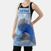 Modern Abstract Blue Gray Fractal Art Graphic Schort (Insitu)