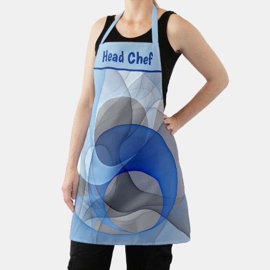 Modern Abstract Blue Gray Fractal Art Graphic Schort (Insitu)