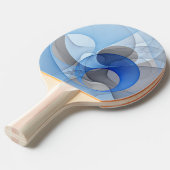 Modern Abstract Blue Gray Fractal Art Graphic Tafeltennisbatje (Voorkant Gekanteld)