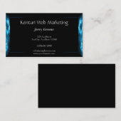 Modern Abstract Blue Hi Tech Visitekaartje (Voorkant / Achterkant)