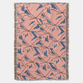 Modern Abstract Blue & Pink Geometric Pattern Flee Deken (Voorkant Verticaal)