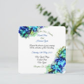 Modern Abstract Blue Turquoise Blauwgroen Haze Wed Kaart (Staand voorkant)