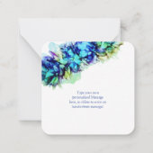 Modern Abstract Blue & Turquoise Wedding Dank je Notitiekaartje (Achterkant)