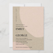 MODERN ABSTRACT BLUSH PEACH PINK VERLOVING INVITE BEDANKKAART (Voorkant)