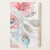 Modern Abstract Blush Roos & Wildflower Wedding Planner (Achterkant)