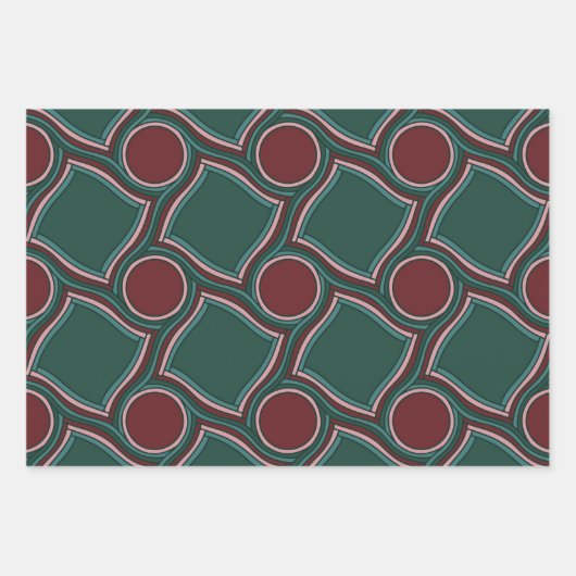 Modern Abstract Bohemiaans gebarentaal Inpakpapier Vel (Voorkant 2)