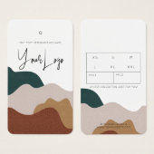 Modern Abstract Boho Business Clohing Hang Label Visitekaartje (Voorkant /achterkant)