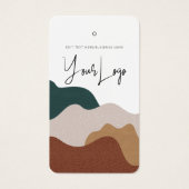 Modern Abstract Boho Business Clohing Hang Label Visitekaartje (Voorkant)