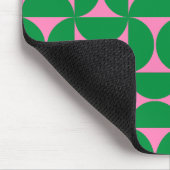 Modern Abstract Bos Groen & Roze Mid Century Muismat (Hoek)