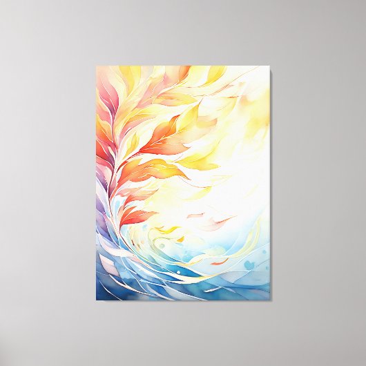 Modern Abstract Botanical Canvas Print (Voorkant)