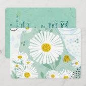 Modern Abstract Botanical Seaside Daisy Kaart (Voorkant / Achterkant)