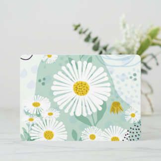 Modern Abstract Botanical Seaside Daisy Kaart
