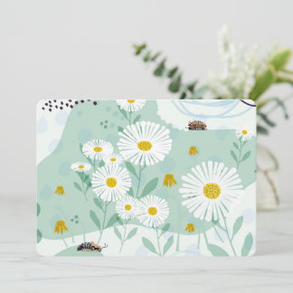 Modern Abstract Botanical Seaside Daisy Kaart