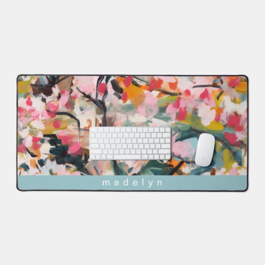 Modern Abstract Botanical Tree Personalized Bureaumat (Keyboard & Muis)