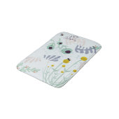 Modern Abstract Botanical Yellow Billy Button Badmat (Gekanteld)