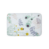 Modern Abstract Botanical Yellow Billy Button Badmat (Voorkant)