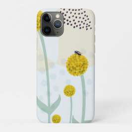 Modern Abstract Botanical Yellow Billy Button Case-Mate iPhone Case