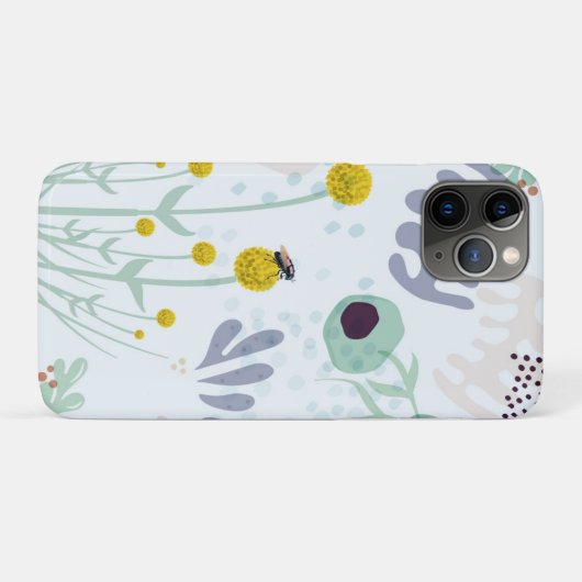 Modern Abstract Botanical Yellow Billy Button Case-Mate iPhone Case (Achterkant (horizontaal))