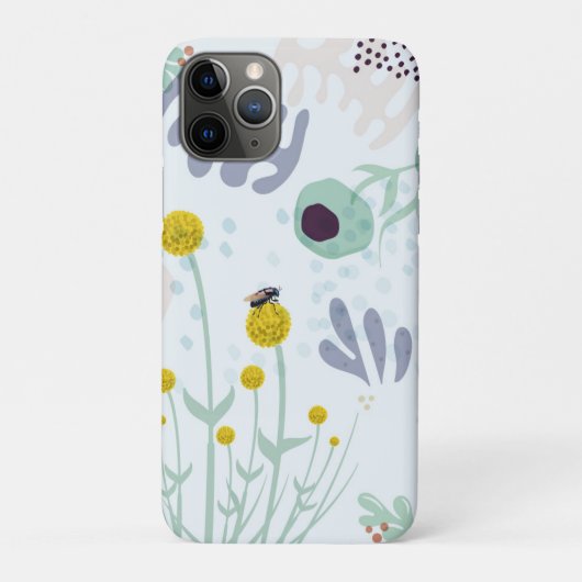 Modern Abstract Botanical Yellow Billy Button Case-Mate iPhone Case (Achterkant)