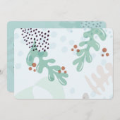 Modern Abstract Botanical Yellow Billy Button Kaart (Voorkant / Achterkant)