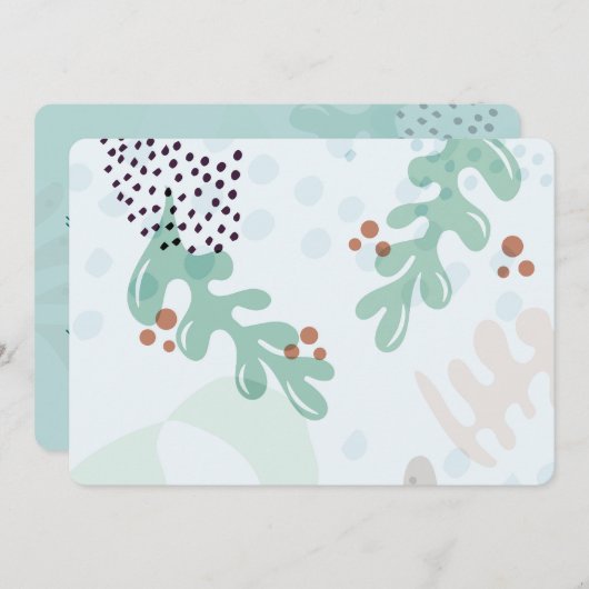 Modern Abstract Botanical Yellow Billy Button Kaart (Voorkant / Achterkant)